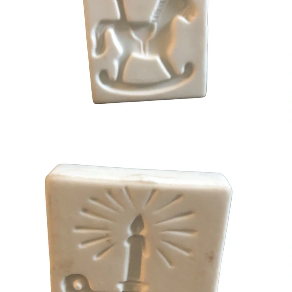 Holiday Christmas Cookie/Butter Press 4PC 2X2” Set Baking Decorating Entertain